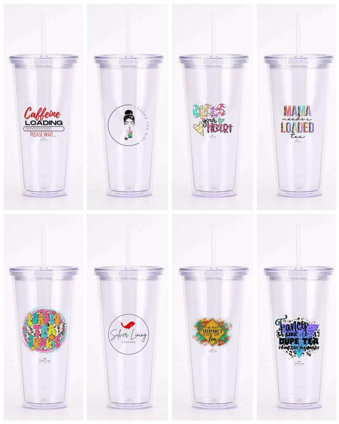 Fancy Like Dupe Tea From Walmart Tumbler *EXCLUSIVE SLL COLLECTION*